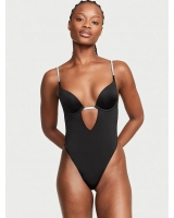 Боді Victoria’s Secret Very Sexy Plunge Convertible Shine Bodysuit, Чорний