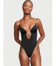 Боді Victoria’s Secret Very Sexy Plunge Convertible Shine Bodysuit, Чорний
