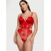 Мереживний боді з подвійним пушап Victoria’s Secret Bombshell Fishnet Floral Teddy, Червоний