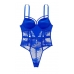 Мереживний боді з подвійним пушап Victoria’s Secret Bombshell Fishnet Floral Teddy, Синій