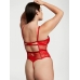Мереживний боді з подвійним пушап Victoria’s Secret Bombshell Fishnet Floral Teddy, Червоний