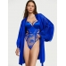 Мереживний боді з подвійним пушап Victoria’s Secret Bombshell Fishnet Floral Teddy, Синій
