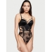 Мереживний боді з подвійним пушап Victoria’s Secret Bombshell Fishnet Floral Teddy, Чорний