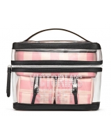 Косметичка 4-в-1 Victoria's Secret Beauty Bag, оригінальна рожева смужка з логотипом