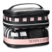 Косметичка 4-в-1 Victoria's Secret Beauty Bag, Pink and Black Stripe