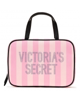 Косметичка кейс Victoria's Secret Travel Case, Logo Pink Stripe