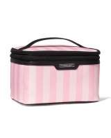 Косметичка-кейс в Смужку Victoria's Secret Express Train Case, Pink Stripe Logo