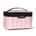 Косметичка-кейс в Смужку Victoria's Secret Express Train Case, Pink Stripe Logo