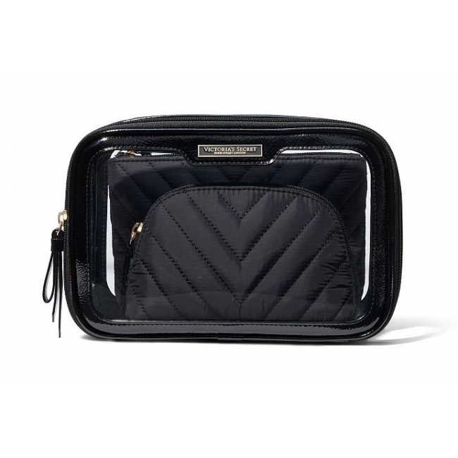 Косметичка 3 в 1 Victoria's Secret Beauty-To-Go Bag Trio, Чорна