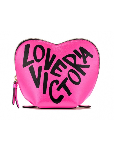 Косметичка Victoria's Secret Glitter Mesh Heart Beauty Bag