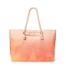 Пляжна Сумка Victoria's Secret Canvas Tote з коралово-рожевим принтом та канатними ручками