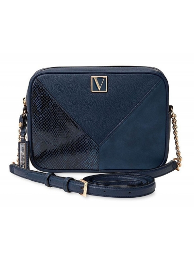 Сумка Victoria Secret The Victoria Top-Zip Crossbody, Темно-синя