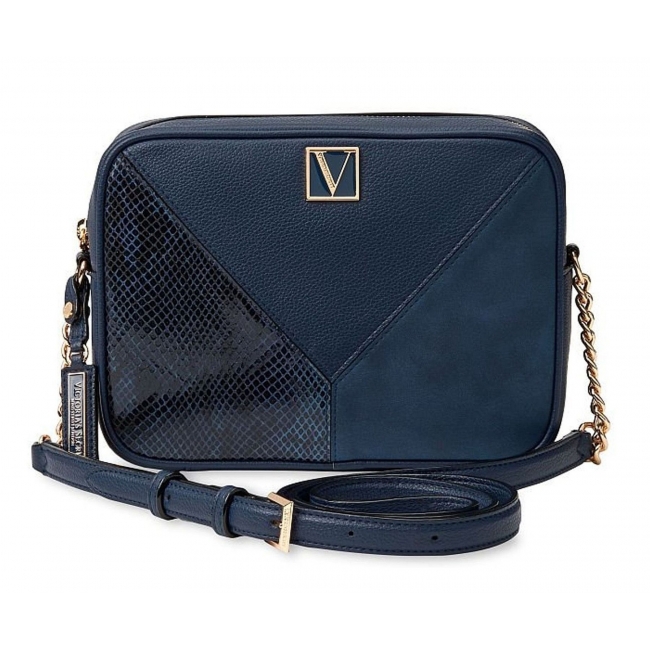 Сумка Victoria Secret The Victoria Top-Zip Crossbody, Темно-синя