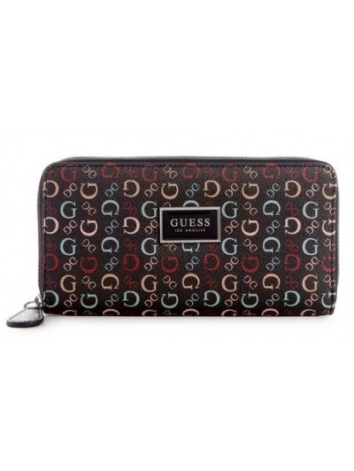Гаманець Guess Logo Floral Saffiano Medium Zip Wallet