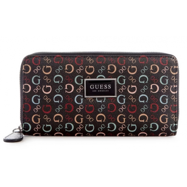 Гаманець Guess Logo Floral Saffiano Medium Zip Wallet