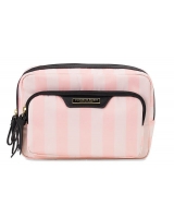 Косметичка в Рожеву Смужку Victoria's Secret Glam Bag, Iconic Stripe