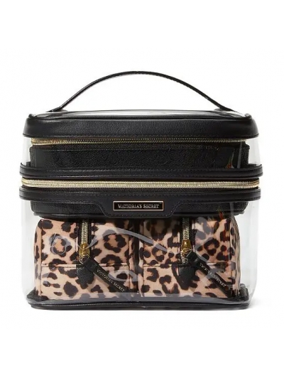 Косметичка 4-в-1 Victoria Secret Beauty Bag, Леопардова. New!