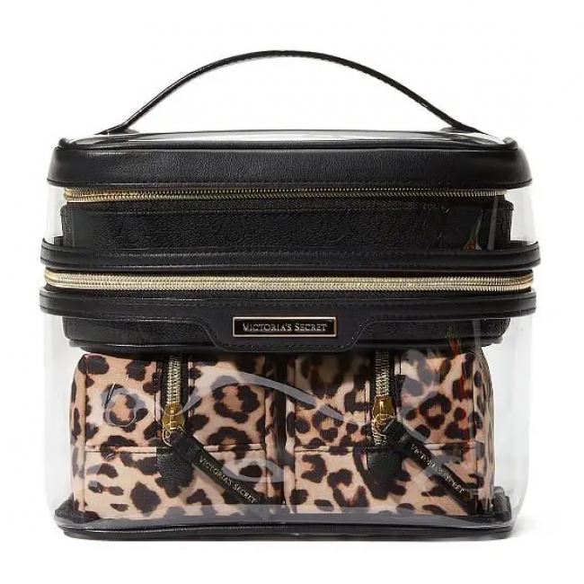 Косметичка 4-в-1 Victoria Secret Beauty Bag, Леопардова. New!
