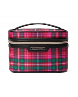Косметичка-кейс в Клітинку Victoria's Secret Mini Express Train Case, Bright Tartan