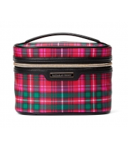 Косметичка-кейс в Клітинку Victoria's Secret Mini Express Train Case, Bright Tartan