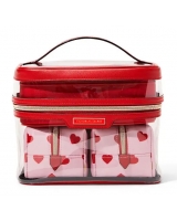 Косметичка 4-в-1 Victoria Secret Beauty Bag, Червоні серця