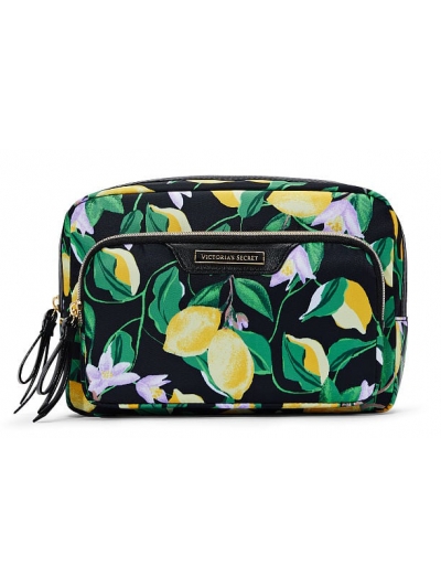Косметичка Victoria's Secret Glam Bag, Чорна з лимонами