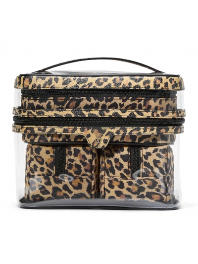 Косметичка 4-в-1 Victoria's Secret Beauty Bag, Леопардова
