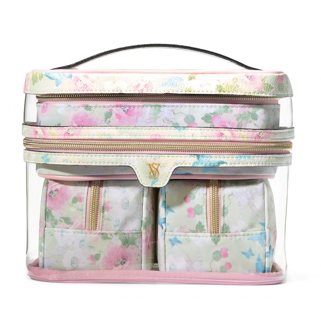 Косметичка 4-в-1 Victoria's Secret Beauty Bag, White Floral