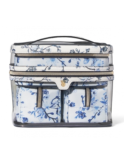 Косметичка 4-в-1 Victoria's Secret Beauty Bag, Біла з квітами