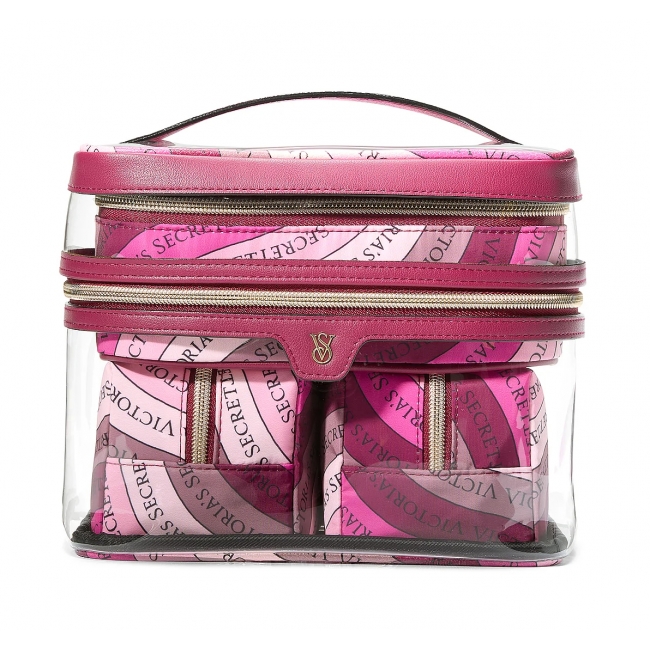 Косметичка 4-в-1 Victoria's Secret Beauty Bag, Pink Swirl