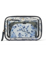 Косметичка 3 в 1 Victoria's Secret Beauty-To-Go Bag Trio, Біла з квітами