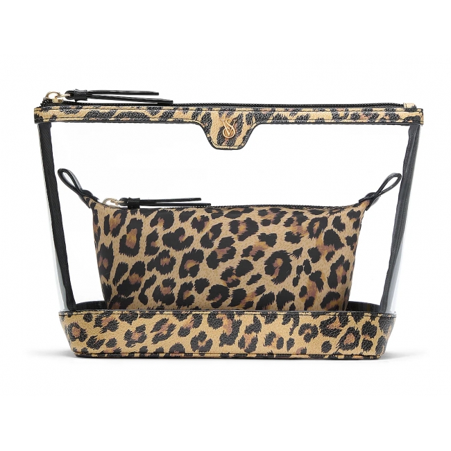 Косметичка 2 в 1 Victoria's Secret Beauty Bag Duo, Леопардова