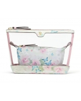 Косметичка 2 в 1 Victoria's Secret Beauty Bag Duo, Біла з квітами
