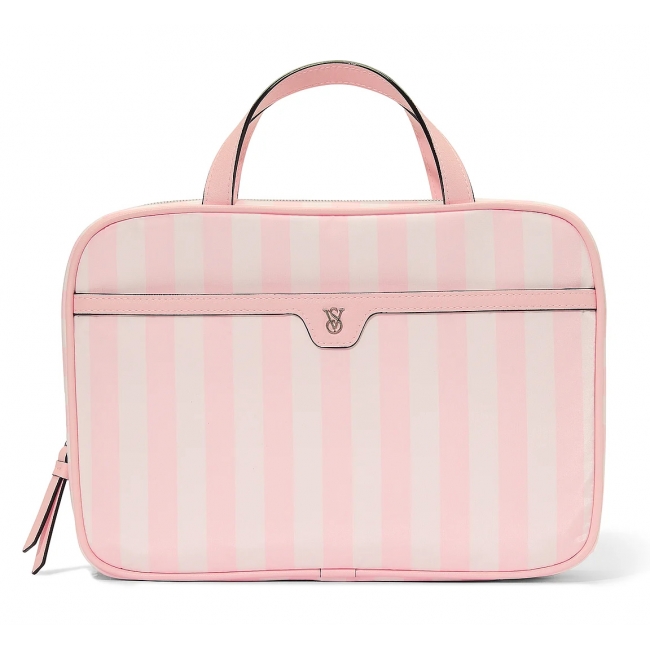 Косметичка Кейс у Рожеву Смужку Victoria's Secret Cosmetic Travel Toiletry Bag, Heritage Stripe