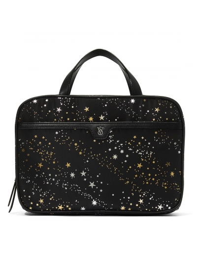 Косметичка Кейс Victoria's Secret Cosmetic Travel Toiletry Bag, Чорна з зірками