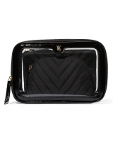 Косметичка 3 в 1 Victoria's Secret Beauty-To-Go Bag Trio, Чорна V-Quilt