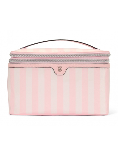 Косметичка-кейс у Рожеву Смужку Victoria's Secret Express Train Case, Heritage Stripe