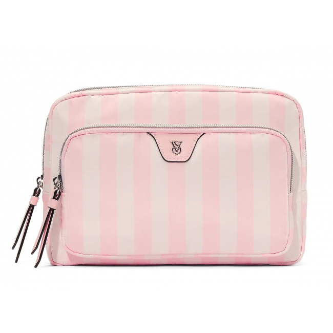 Косметичка у Рожеву Смужку Victoria's Secret Glam Bag, Heritage Stripe