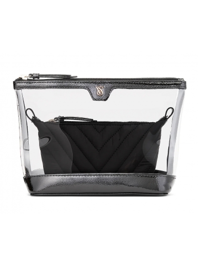 Косметичка 2 в 1 Victoria's Secret Beauty Bag Duo, Чорного кольору
