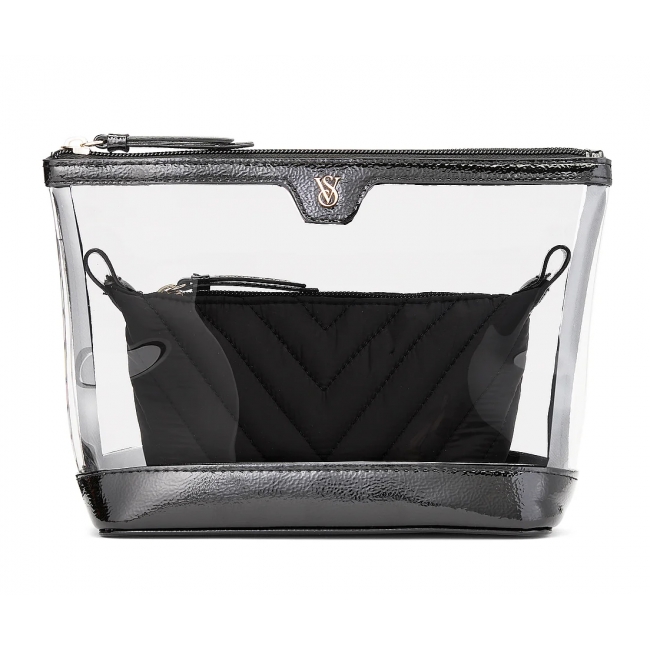 Косметичка 2 в 1 Victoria's Secret Beauty Bag Duo, Чорного кольору