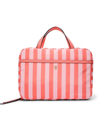 Косметичка Кейс у Рожеву Смужку Victoria's Secret Cosmetic Travel Toiletry Bag, Помаранчева Смужка