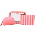 Косметичка у Рожеву Смужку 3 в 1 Victoria's Secret Beauty-To-Go Bag Trio, Помаранчева смужка