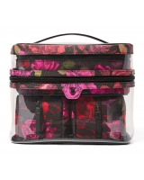 Косметичка 4-в-1 Victoria's Secret Beauty Bag, White Flowers, Black Floral