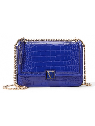 Сумка Victoria's Secret The Victoria Medium Shoulder Bag, Синій пітон