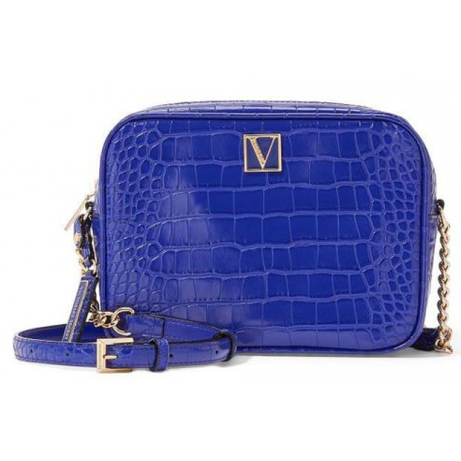 Сумка Victoria's Secret The Victoria Top-Zip Crossbody, Синій пітон