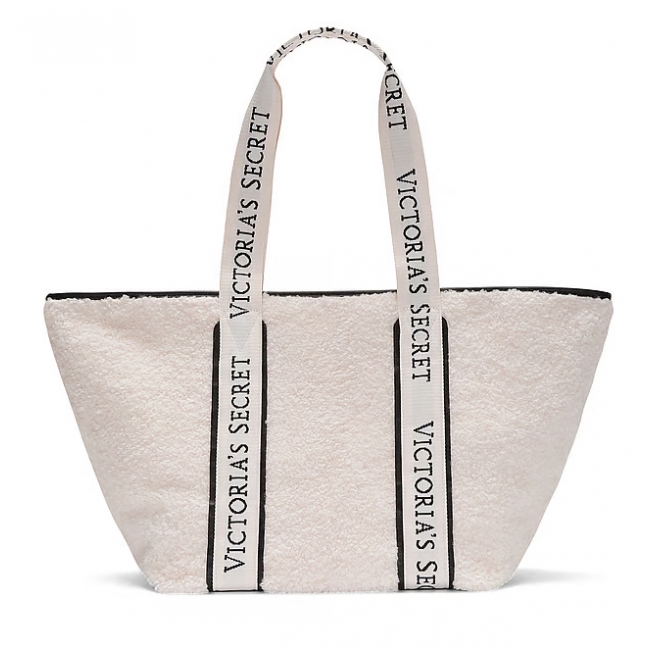 Сумка Victoria’s Secret Cozy-Plush Tote Bag, Кремова