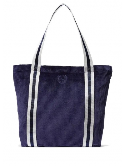 Сумка Вельветова Victoria’s Secret PINK Ribbed Velour Tote, Синя