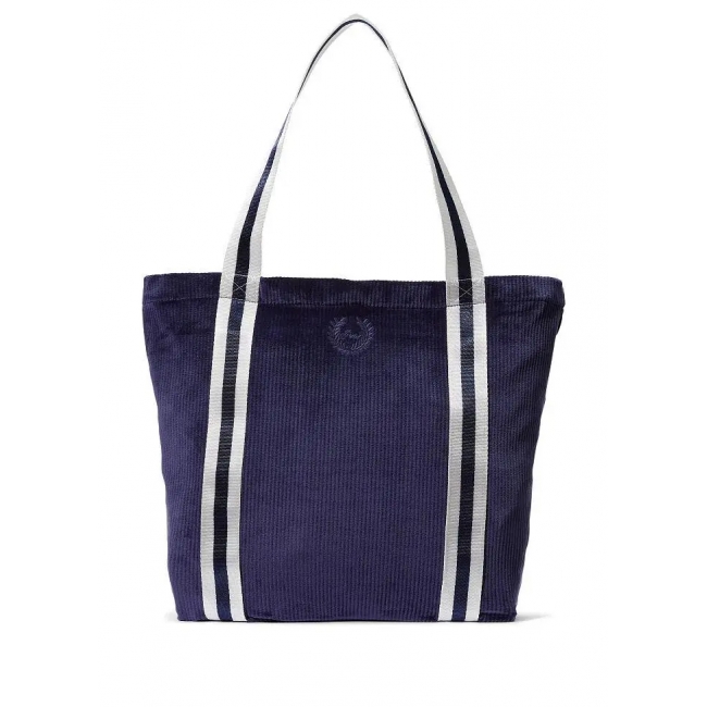 Сумка Вельветова Victoria’s Secret PINK Ribbed Velour Tote, Синя