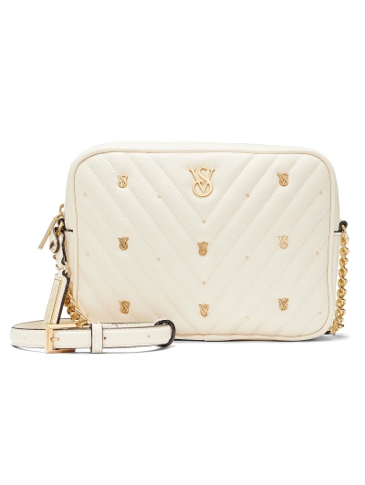 Сумка Victoria's Secret The Victoria Top-Zip Crossbody, Світло-бежева