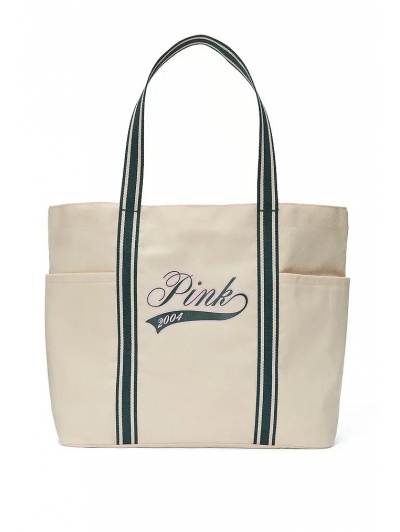 Сумка пляжна Victoria’s Secret Canvas Tote Bag, Бежева